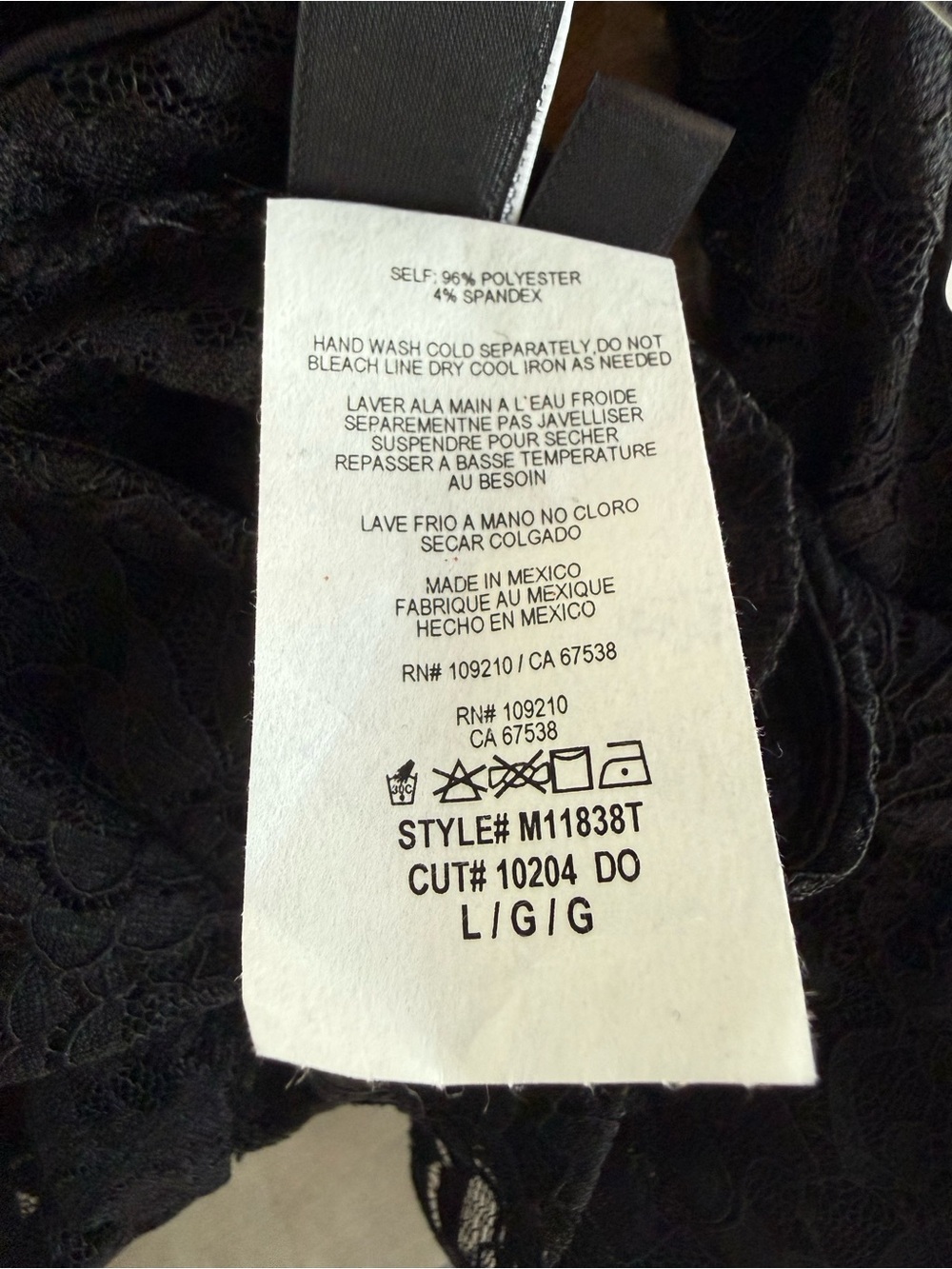 Windsor Sultry Attitude Lace Long Sleeve Black Topper Bolero NWT Size L - Picture 6 of 7